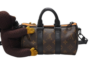極美品 LOUIS VUITTON ルイヴィトン モノグラム LVフレンド キーポル XS モンキー 2WAY ブラウン M80118 中古 4b005675
