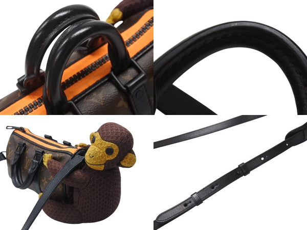 極美品 LOUIS VUITTON ルイヴィトン モノグラム LVフレンド キーポル XS モンキー 2WAY ブラウン M80118 中古 4b005675