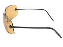 画像をギャラリービューアに読み込む, CHANEL シャネル リムレス サングラス 4035 c.126/85 サイズ63◻︎16 120 ココマーク オレンジ ブラック 美品 中古 4b005681