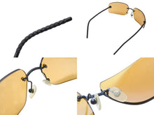 画像をギャラリービューアに読み込む, CHANEL シャネル リムレス サングラス 4035 c.126/85 サイズ63◻︎16 120 ココマーク オレンジ ブラック 美品 中古 4b005681