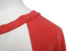 画像をギャラリービューアに読み込む, STUSSY ステューシー ラスタロゴプリント ラグラン袖 Tシャツ カットソー ホワイト レッド コットン サイズM 美品 中古 4b005683