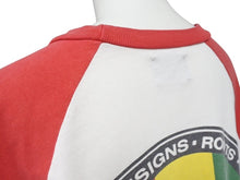 画像をギャラリービューアに読み込む, STUSSY ステューシー ラスタロゴプリント ラグラン袖 Tシャツ カットソー ホワイト レッド コットン サイズM 美品 中古 4b005683