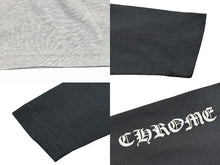 Load image into Gallery viewer, CHROME HEARTS クロムハーツ ラグラン長袖Tシャツ ONE SIZE ブラック グレー ダガー スクロールラベルロゴ アームロゴ 美品 中古 4b005687