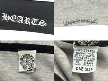 Load image into Gallery viewer, CHROME HEARTS クロムハーツ ラグラン長袖Tシャツ ONE SIZE ブラック グレー ダガー スクロールラベルロゴ アームロゴ 美品 中古 4b005687
