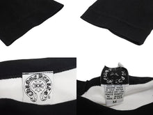 Load image into Gallery viewer, 極美品 CHROME HEARTS クロムハーツ ラグラン長袖Tシャツ サイズM 氷室京介コラボ Higher Than Heaven ブラック ホワイト 中古 4b005688