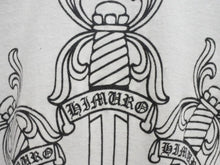 Load image into Gallery viewer, 極美品 CHROME HEARTS クロムハーツ ラグラン長袖Tシャツ サイズM 氷室京介コラボ Higher Than Heaven ブラック ホワイト 中古 4b005688