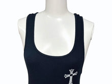 Load image into Gallery viewer, CHROME HEARTS クロムハーツ タンクトップ サイズM ブラック CHクロス FUCK YOU ホースシュー ニューヨーク限定 美品 中古 4b005691