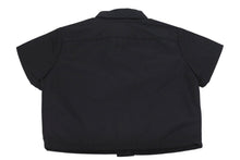 画像をギャラリービューアに読み込む, CHROME HEARTS クロムハーツ クロスパッチ付き クロスボールボタン ナイロン半袖シャツ ブラック サイズXS 美品 中古 4b005692