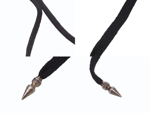 CHROME HEARTS × Bella Hadid クロムハーツ ベラハディッド イニシャルパッチロゴ ダガージップ レザー切り替えロング丈パーカー ブラック サイズXS 美品 中古 4b005693