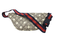 画像をギャラリービューアに読み込む, 極美品 GUCCI グッチ チルドレンズ キッズライン GGスプリーム ウエストポーチ ヒップバッグ ベルトバッグ スター ベージュ 中古 4b005696