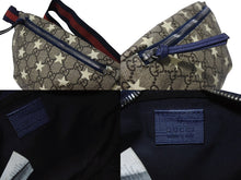 画像をギャラリービューアに読み込む, 極美品 GUCCI グッチ チルドレンズ キッズライン GGスプリーム ウエストポーチ ヒップバッグ ベルトバッグ スター ベージュ 中古 4b005696