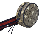 画像をギャラリービューアに読み込む, GUCCI グッチ チルドレンズ ラウンド ミニウエストポーチ 502330 GGスプリーム レザー ベージュ シルバー金具 良品 中古 4b005697