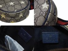 画像をギャラリービューアに読み込む, GUCCI グッチ チルドレンズ ラウンド ミニウエストポーチ 502330 GGスプリーム レザー ベージュ シルバー金具 良品 中古 4b005697