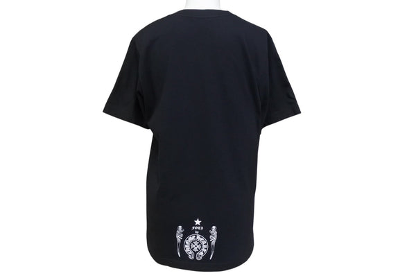 CHROME HEARTS クロムハーツ FOTI ジョー フォッティ プリント Tシャツ サイズS ブラック コットン 美品 中古 4b005700
