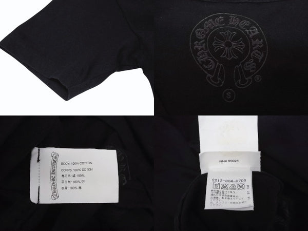 CHROME HEARTS クロムハーツ FOTI ジョー フォッティ プリント Tシャツ サイズS ブラック コットン 美品 中古 4b005700