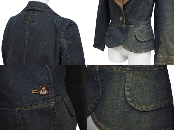 Vivienne Westwood ヴィヴィアンウエストウッド RED LABEL レッドラベル ラブ テーラードジャケット 357-01-45013 サイズ2 美品 中古 4b005705
