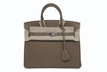Load image into Gallery viewer, 極美品 HERMES エルメス バーキン25 トゴ ハンドバッグ □M刻印 エトゥープ シルバー金具 中古 4b005708