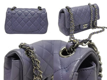 Load image into Gallery viewer, CHANEL シャネル ミニマトラッセ20 Sフラップ Wチェーンショルダーバッグ A69900 15番台 ココマーク ラムスキン パープル系 美品 中古 4b005711