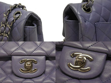 Load image into Gallery viewer, CHANEL シャネル ミニマトラッセ20 Sフラップ Wチェーンショルダーバッグ A69900 15番台 ココマーク ラムスキン パープル系 美品 中古 4b005711