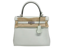 画像をギャラリービューアに読み込む, 新品同様 HERMES エルメス ケリー25 2WAY ショルダーバッグ U刻印 ヴォースイフト ヴェールフィズ シルバー金具 中古 4b005715