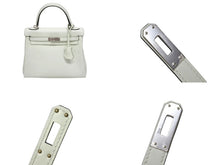 画像をギャラリービューアに読み込む, 新品同様 HERMES エルメス ケリー25 2WAY ショルダーバッグ U刻印 ヴォースイフト ヴェールフィズ シルバー金具 中古 4b005715