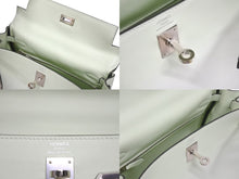 画像をギャラリービューアに読み込む, 新品同様 HERMES エルメス ケリー25 2WAY ショルダーバッグ U刻印 ヴォースイフト ヴェールフィズ シルバー金具 中古 4b005715