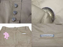 Load image into Gallery viewer, 極美品 CHROME HEARTS クロムハーツ カーペンター セメタリー クロスボール クロスパッチ パンツ サイズ30 ベージュ ピンク 中古 4b005728