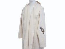 画像をギャラリービューアに読み込む, 新品未使用 CHROME HEARTS クロムハーツ ガウン ニット カーディガン クロスパッチ レオパード アイボリー 中古 4b005729