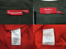 画像をギャラリービューアに読み込む, Supreme シュプリーム ハーフジップ スウェット 101837 グリーン レッド コットン サイズM 刺繍 美品 中古 4b005732
