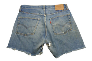 GOLDEN GOOSE x LEVI'S ゴールデングース リーバイス リメイク スタッズカスタム デニムショーツ ブルー サイズ34 美品 中古 4b005734