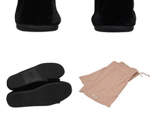 Load image into Gallery viewer, 極美品 MIUMIU ミュウミュウ 24FW フラットパンプス 5S088E サイズ37 ベルベット レザー ラバー ブラック ロゴプレート 中古 4b005735