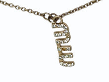 Load image into Gallery viewer, MIUMIU ミュウミュウ グラスチェーン グラスコード 重量約14.2g 全長約82cm チャーム GP メタル ラインストーン ゴールド 美品 中古 4b005736