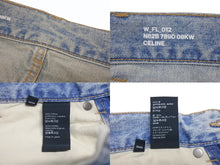 画像をギャラリービューアに読み込む, CELINE セリーヌ Marco マルコ ジーンズ ライダーウォッシュデニム フレアデニム ブーツカット ブルー サイズ24 美品 中古 4b005744