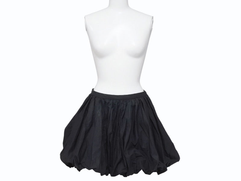 Very Good Condition JIL SANDER Mini Skirt Bottoms J01MA0114 J45002 Cotton Black Size 32 Used 4b005745