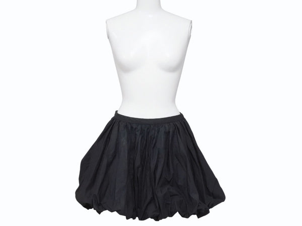 極美品 JIL SANDER ジルサンダー ミニスカート ボトムス J01MA0114 J45002 コットン ブラック サイズ32 中古 4b005745