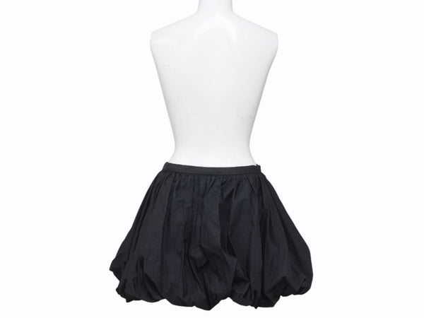 極美品 JIL SANDER ジルサンダー ミニスカート ボトムス J01MA0114 J45002 コットン ブラック サイズ32 中古 4b005745