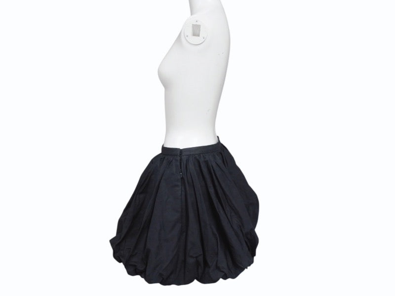 Very Good Condition JIL SANDER Mini Skirt Bottoms J01MA0114 J45002 Cotton Black Size 32 Used 4b005745