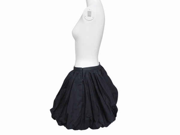 極美品 JIL SANDER ジルサンダー ミニスカート ボトムス J01MA0114 J45002 コットン ブラック サイズ32 中古 4b005745