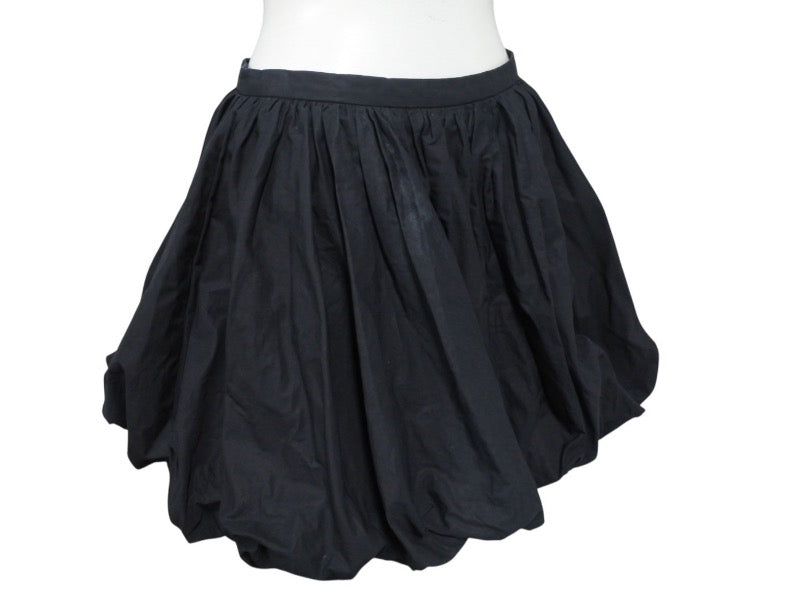 Very Good Condition JIL SANDER Mini Skirt Bottoms J01MA0114 J45002 Cotton Black Size 32 Used 4b005745