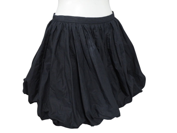 極美品 JIL SANDER ジルサンダー ミニスカート ボトムス J01MA0114 J45002 コットン ブラック サイズ32 中古 4b005745
