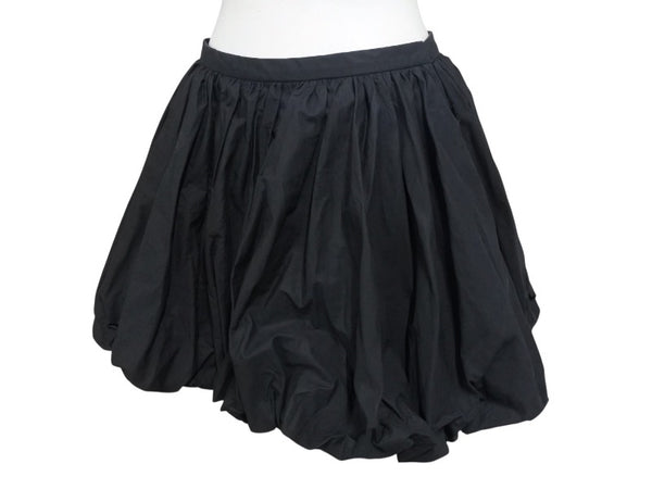 極美品 JIL SANDER ジルサンダー ミニスカート ボトムス J01MA0114 J45002 コットン ブラック サイズ32 中古 4b005745