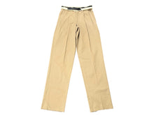 Load image into Gallery viewer, HOMME girls オムガールズ ベルテッドビッグツイルパンツ 4210600316 コットン 牛革 ベージュ サイズ36 美品 中古 4b005748