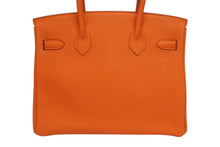 Load image into Gallery viewer, 極美品 HERMES エルメス バーキン30 ハンドバッグ トリヨンクレマンス オレンジポピー シルバー金具 T刻印 中古 4b005755