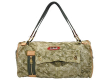 Load image into Gallery viewer, 極美品 LOUIS VUITTON ルイヴィトン モノグラモフラージュ リス ボストンバッグ カーキ 村上隆 デニム 08AW M95771 中古 4b005762