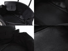 Load image into Gallery viewer, 極美品 HERMES エルメス ショルダーバーキン トリヨンクレマンス ◻︎H刻 ゴルチェ期 ブラック シルバー金具 中古 4b005764
