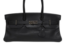 Load image into Gallery viewer, 極美品 HERMES エルメス ショルダーバーキン トリヨンクレマンス ◻︎H刻 ゴルチェ期 ブラック シルバー金具 中古 4b005764
