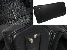 Load image into Gallery viewer, 極美品 HERMES エルメス ショルダーバーキン トリヨンクレマンス ◻︎H刻 ゴルチェ期 ブラック シルバー金具 中古 4b005764