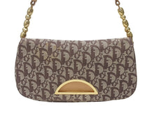 画像をギャラリービューアに読み込む, Christian Dior クリスチャンディオール ワンショルダーバッグ ガリアーノ期 マリスパール トロッター柄 レザー ブラウン ゴールド金具 美品 中古 4b005766