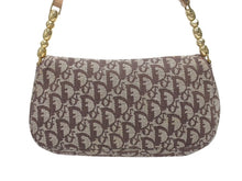 画像をギャラリービューアに読み込む, Christian Dior クリスチャンディオール ワンショルダーバッグ ガリアーノ期 マリスパール トロッター柄 レザー ブラウン ゴールド金具 美品 中古 4b005766