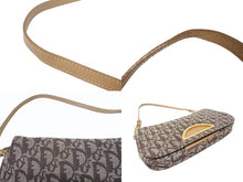 画像をギャラリービューアに読み込む, Christian Dior クリスチャンディオール ワンショルダーバッグ ガリアーノ期 マリスパール トロッター柄 レザー ブラウン ゴールド金具 美品 中古 4b005766